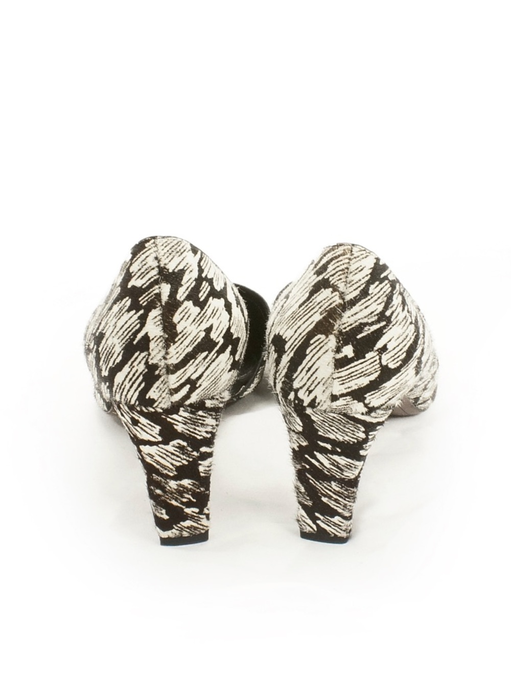 10 Derek Crosby Lam Abstract Animal Print Calf Pony Hair D’Orsay Pump Heels - Picture 7 of 8